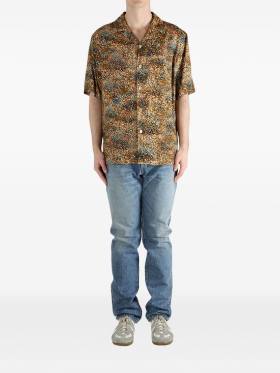 26SS 생로랑 반팔 셔츠 860621Y2N18 2202 Multico taupe kaki - SAINT LAURENT