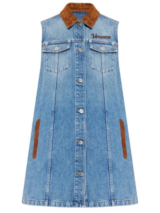 26SS 베르사체 데님 원피스 10226951A167511D800 Blue