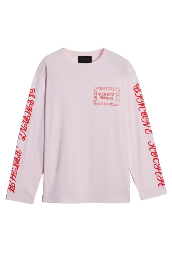 26SS 시몬로샤 긴팔 티셔츠 5194P63ABCW0569PINKRED Neutrals