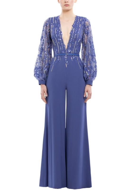  사이드 코베이시 점프수트 크레이프 비즈 장식 - SAIID KOBEISY