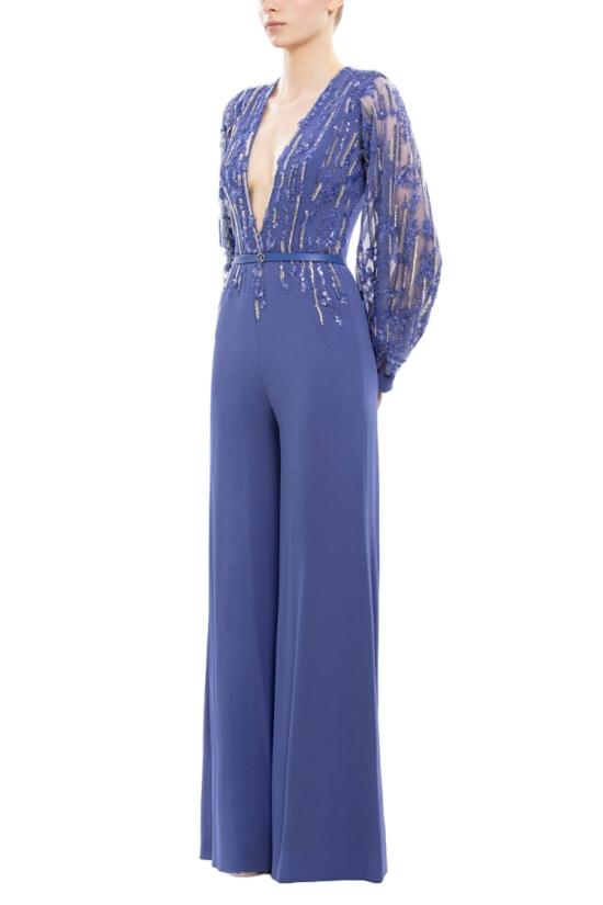  사이드 코베이시 점프수트 크레이프 비즈 장식 - SAIID KOBEISY