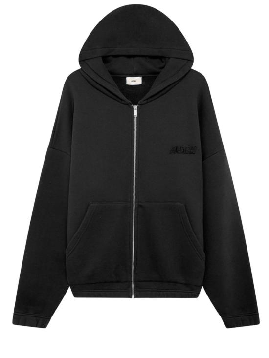 26SS 오트리 후드 티셔츠 HIPX032KJERSEYBLACK Black