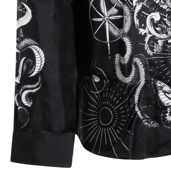 26SS 필립 플레인 긴팔 셔츠 SAFCMRP2547PTE104N02 Black - PHILIPP PLEIN