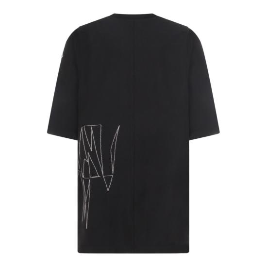 26SS 릭오웬스 몽클레어 반팔 티셔츠 MU01F8C0489B7R999 Black - RICK OWENS MONCLER