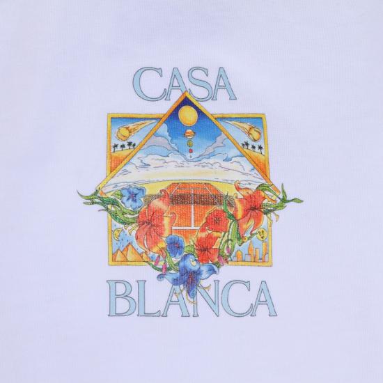 26SS 카사블랑카 반팔 티셔츠 MSS26JTS00113 White - CASABLANCA