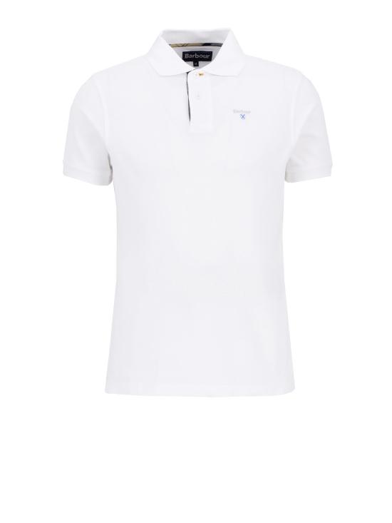 26SS 바버 폴로 티셔츠 MML0012 WH11 WHITE DRESS