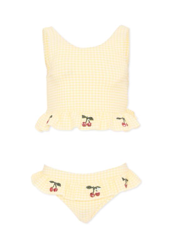26SS [키즈] 콩제 슬래드 비키니 KS104785 BANANA ALMOND CHECK MULTICOLOR