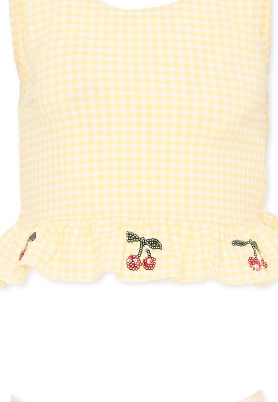 26SS [키즈] 콩제 슬래드 비키니 KS104785 BANANA ALMOND CHECK YELLOW - KONGES SLOEJD