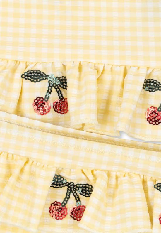 26SS [키즈] 콩제 슬래드 비키니 KS104785 BANANA ALMOND CHECK YELLOW - KONGES SLOEJD