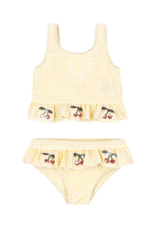 26SS [키즈] 콩제 슬래드 비키니 KS104785 BANANA ALMOND CHECK YELLOW - KONGES SLOEJD