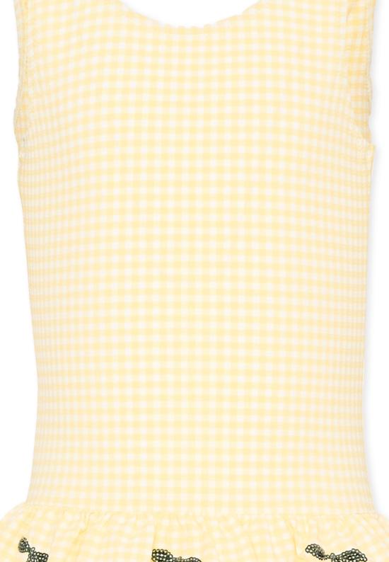 26SS [키즈] 콩제 슬래드 원피스 수영복 KS104790 BANANA ALMOND CHECK YELLOW - KONGES SLOEJD
