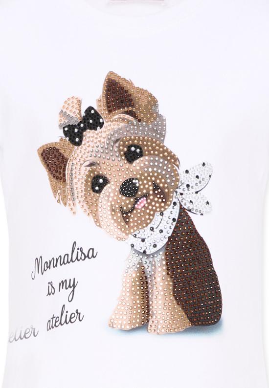 26SS [키즈] 모나리자 티셔츠 19G613 7032 0099 WHITE - MONNALISA