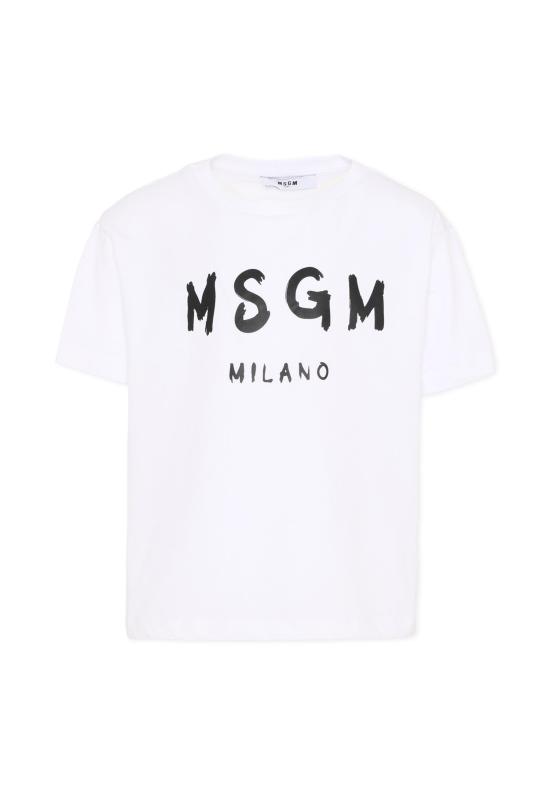 26SS [키즈] 엠에스지엠 티셔츠 S6MSJUTH001 001 WHITE
