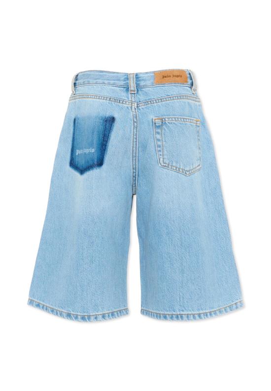 26SS [키즈] 팜앤젤스 쇼츠/버뮤다 PGYB004S26DEN001 050 DENIM - PALM ANGELS