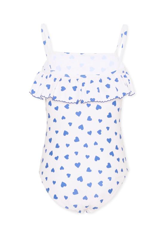 26SS [키즈] 쁘띠바또 원피스 수영복 A0FJ6 MARSHMALLOW PERSE 01 WHITE - PETIT BATEAU