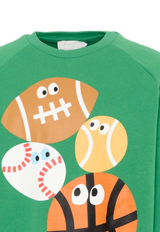 26SS [키즈] 스텔라 맥카트니 트레이닝 상의 TY4Q40 Z0499 769 GREEN - STELLA MCCARTNEY