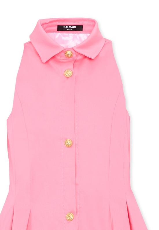 26SS [키즈] 발망 원피스 BY1C02 G0197 515 PINK - BALMAIN