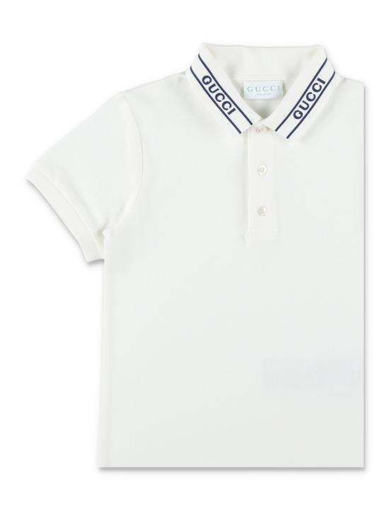 26SS [키즈] 구찌 폴로 셔츠 805405XJHNL 9024 NEW WHITE - GUCCI