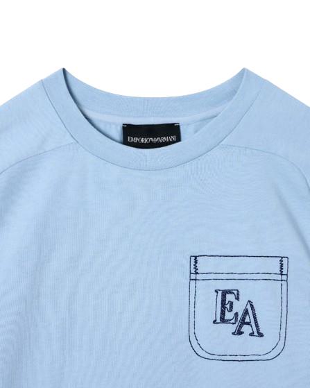 26SS [키즈] 알마니 티셔츠 EB000940 AF21820 U9360 Blue - ARMANI