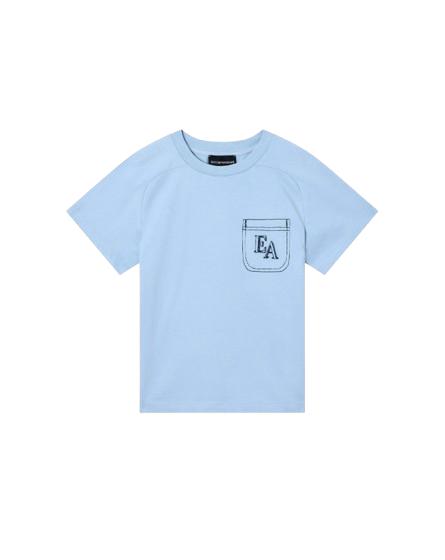 26SS [키즈] 알마니 티셔츠 EB000940 AF21820 U9360 Blue