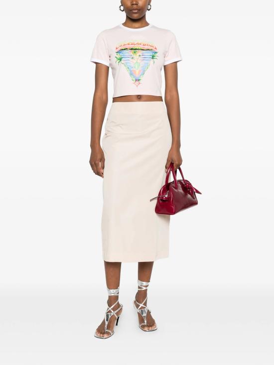 26SS 카사블랑카 반팔 티셔츠 WSP26JTS009 03 Pink - CASABLANCA