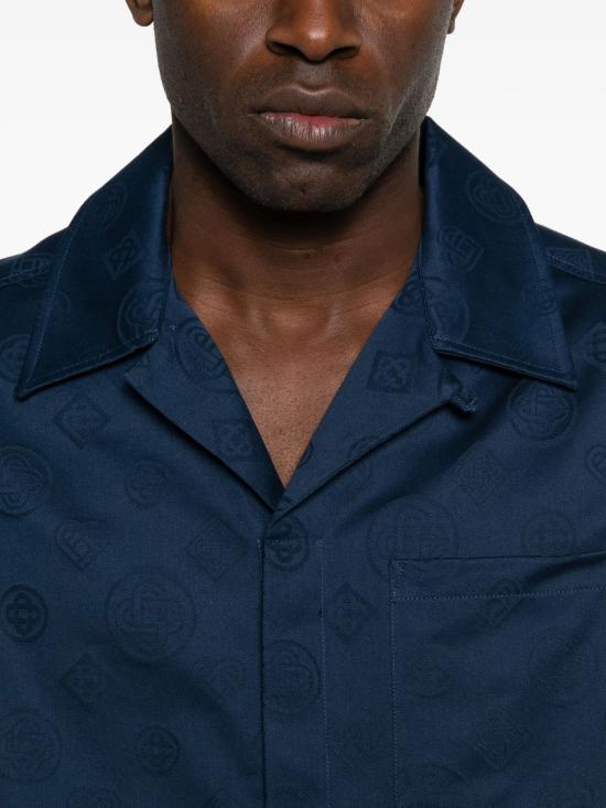 26SS 카사블랑카 셔츠 MSP26SH22802 COTTON Blue - CASABLANCA