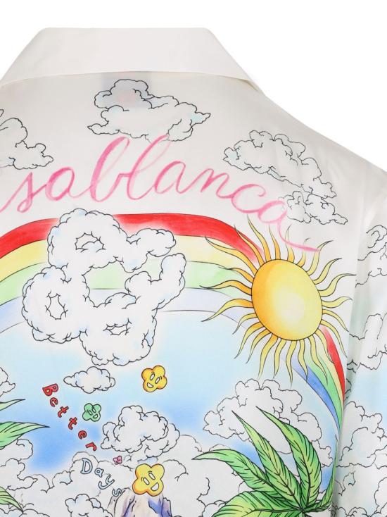 26SS 카사블랑카 긴팔 티셔츠 MSS26SH00602 SILKTWILL MultiColour - CASABLANCA