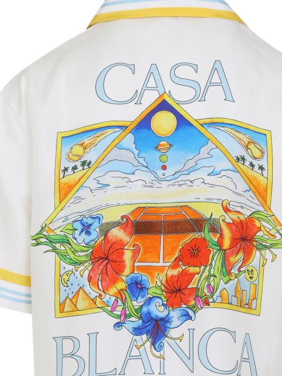 26SS 카사블랑카 셔츠 MSS26SH00304 SILKTWILL White - CASABLANCA