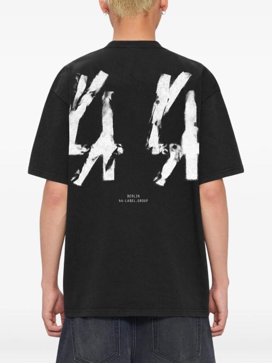 26SS 44레이블 반팔 티셔츠 B0030556 FA724P778 Black - 44 LABEL