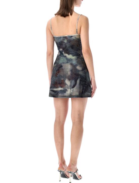 26SS 디젤 미디 원피스 A218460JMBE 8ATA BLUE CAMOUFLAGE - DIESEL