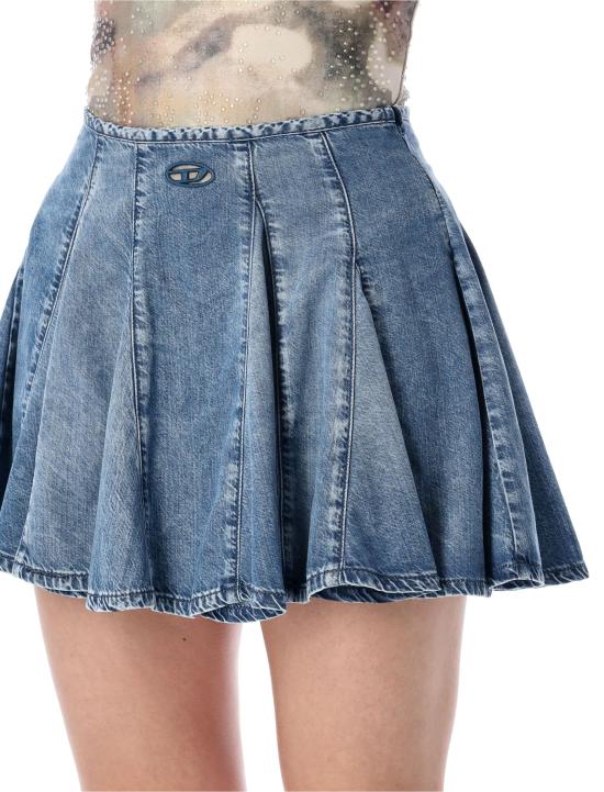 26SS 디젤 미디 스커트 A21694068VY 01 Blu - DIESEL