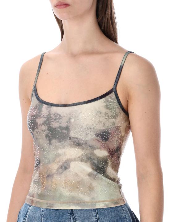 26SS 디젤 민소매 티셔츠 A211900JMBE 5DGA Marrone - DIESEL