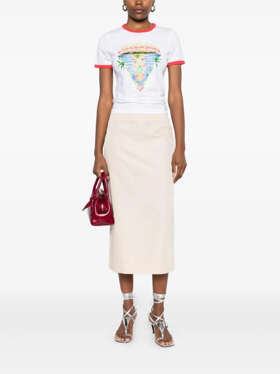 26SS 카사블랑카 반팔 티셔츠 WSP26JTS049 02 White - CASABLANCA