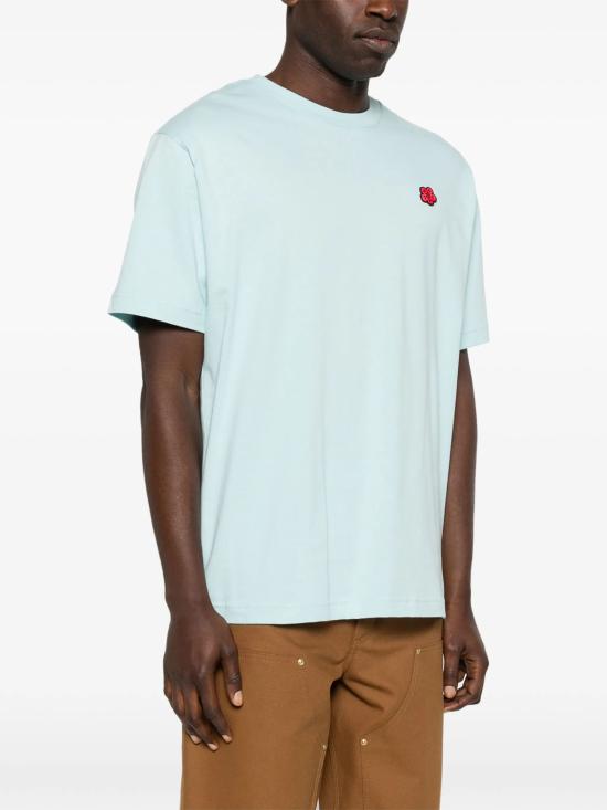 26SS 겐조 반팔 티셔츠 FE65TS474 4SG62 Clear Blue - KENZO