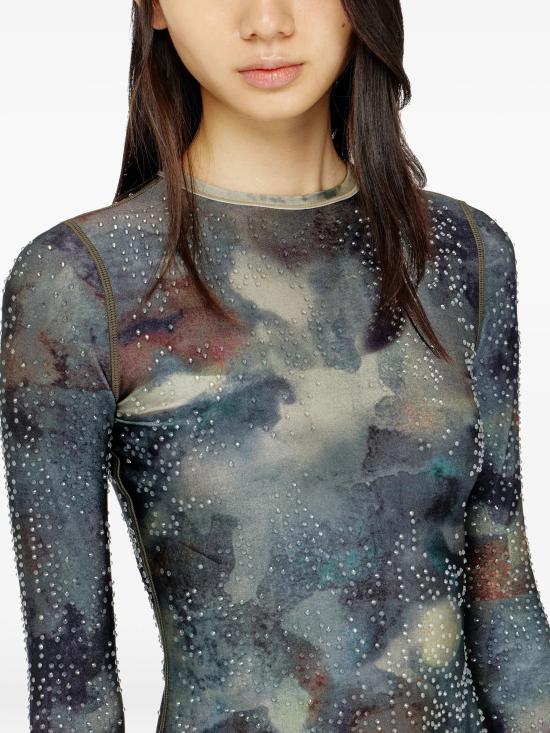 26SS 디젤 미디 원피스 A211890JMBE 8ATA Green - DIESEL