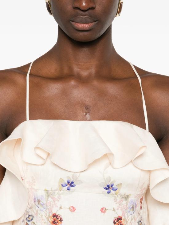 26SS 짐머만 미디 원피스 6147DRS264 VFLO MultiColour - ZIMMERMANN