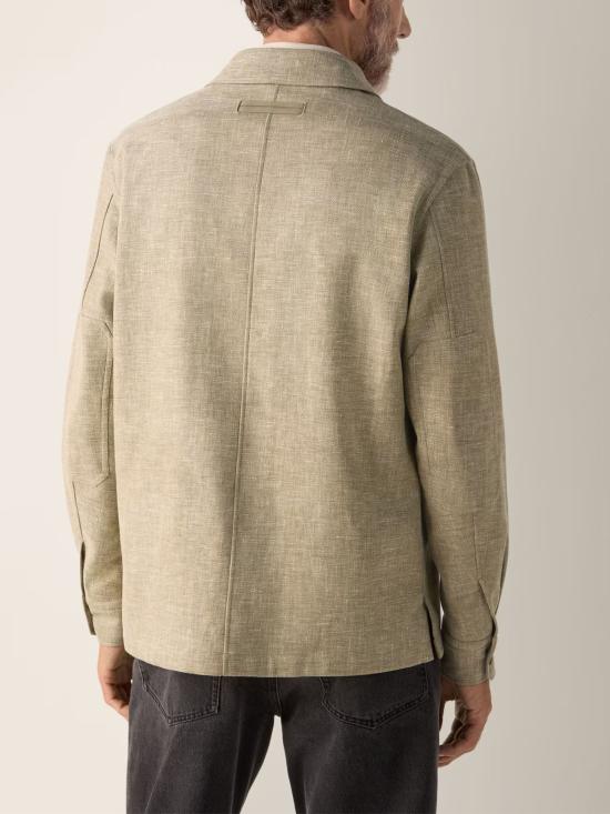 26SS 에르메네질도제냐 긴팔 셔츠 UHV22A3 SOT6BV04 Beige - ERMENEGILDO ZEGNA
