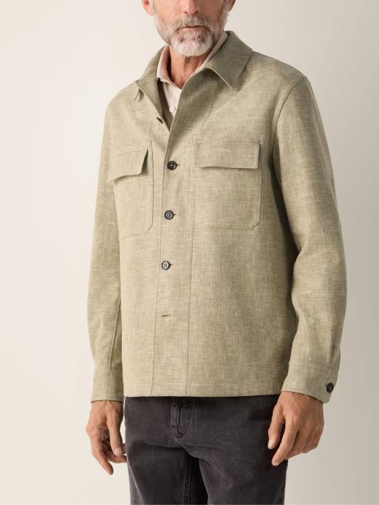 26SS 에르메네질도제냐 긴팔 셔츠 UHV22A3 SOT6BV04 Beige - ERMENEGILDO ZEGNA