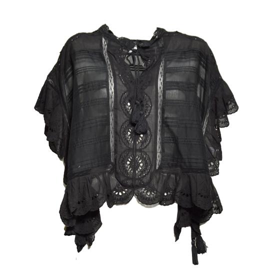 26SS 이자벨마랑에뚜왈 민소매 티셔츠 HT0768FAD1J05E 01BK Black