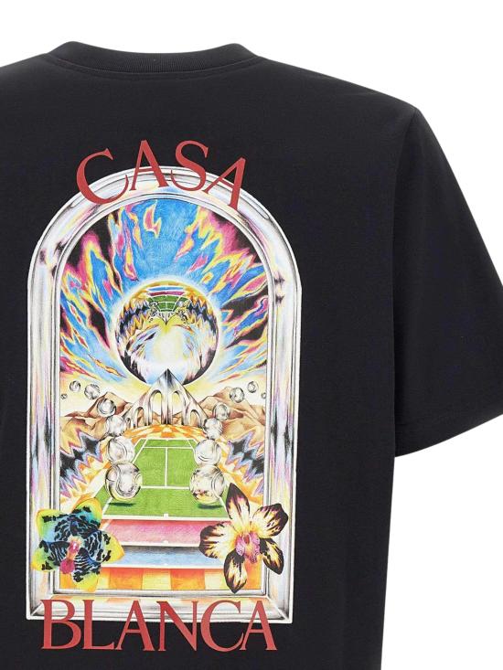 26SS 카사블랑카 반팔 티셔츠 MSS26JTS00109 BLACKJERSEY Black - CASABLANCA