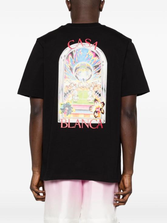 26SS 카사블랑카 반팔 티셔츠 MSS26JTS00109 BLACKJERSEY Black - CASABLANCA