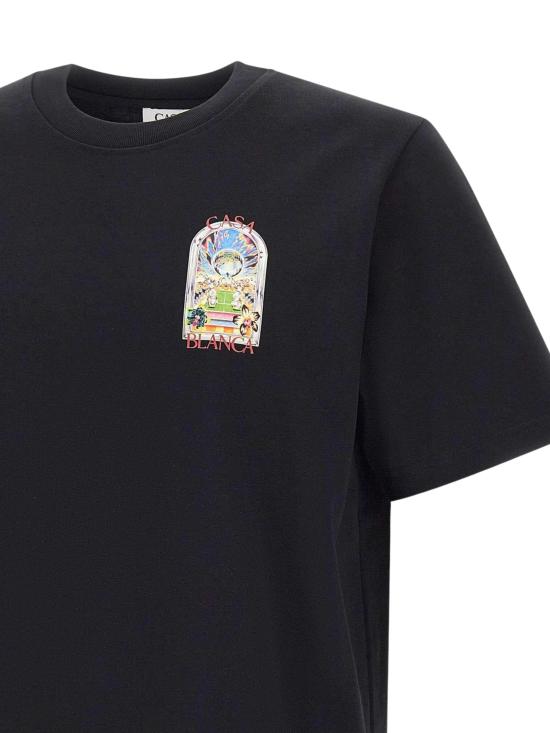 26SS 카사블랑카 반팔 티셔츠 MSS26JTS00109 BLACKJERSEY Black - CASABLANCA