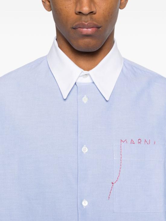 26SS 마르니 셔츠 CUMU0061S8 UTC56600B51 Clear Blue - MARNI