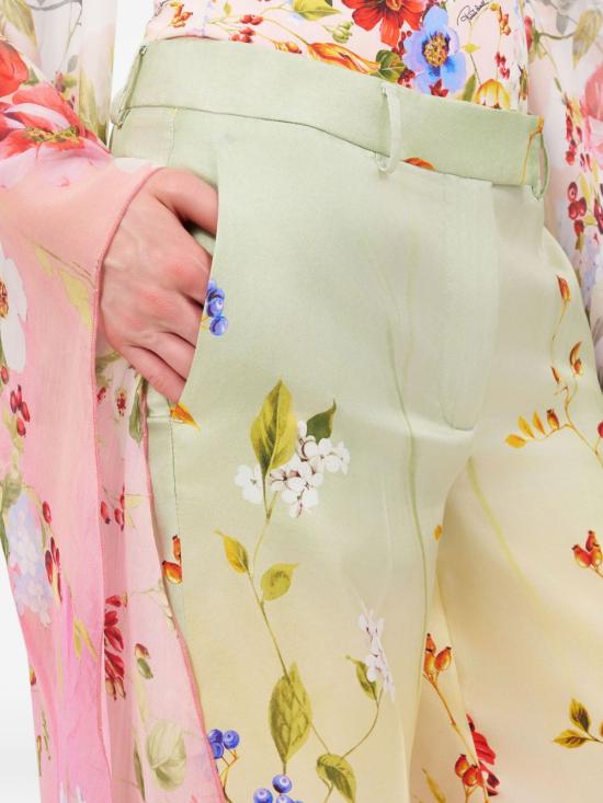 26SS 로베르토 카발리 스트레이트 팬츠 WQT201 OZR32D0509 Green fuchsia - ROBERTO CAVALLI