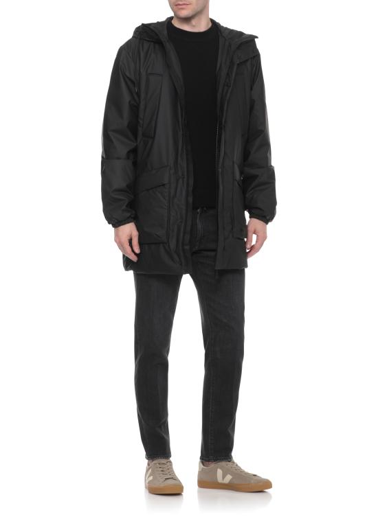 25FW 레인스 코트 RA17120 LOHJA LONG INSUL CARGO JACKETB Black - RAINS