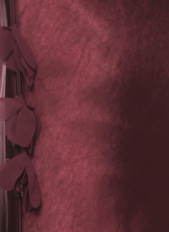 26SS 셀프 포트레이트 미디 원피스 RS26218MBU BURGUNDY SATINBURGUNDY Bordeaux - SELF PORTRAIT