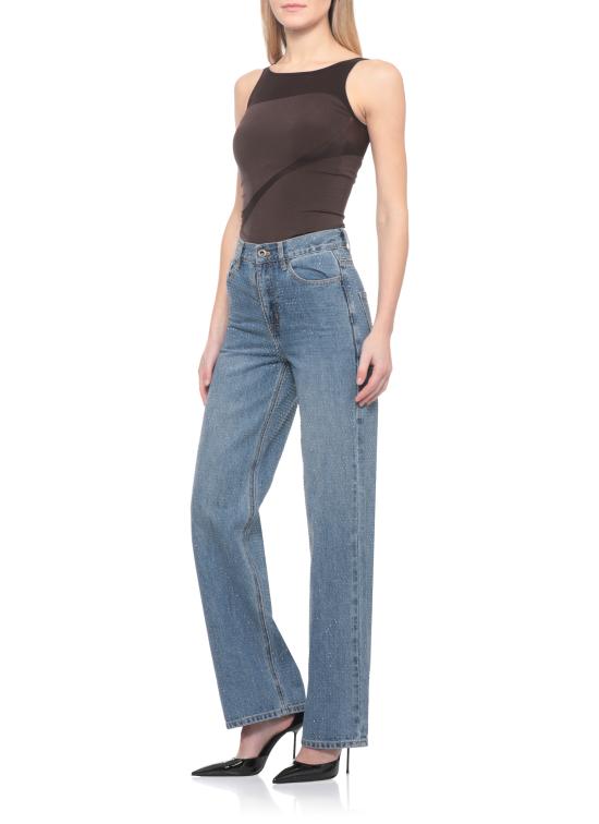 26SS 셀프 포트레이트 데님 팬츠 RS26813PABL RHINESTONE DENIMBLUE Blue - SELF PORTRAIT
