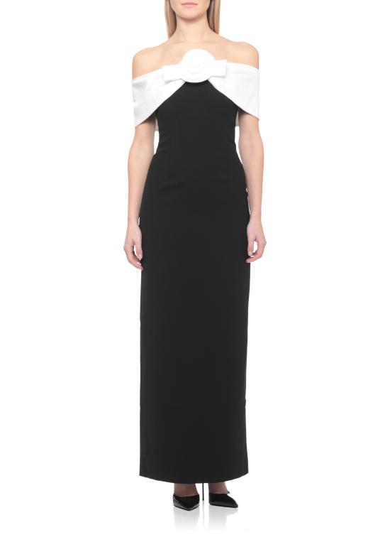 26SS 셀프 포트레이트 미디 원피스 RS26180XB BLACK CREPE FLOWERBLACK Black - SELF PORTRAIT