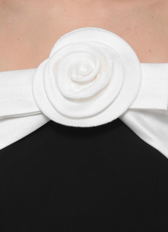 26SS 셀프 포트레이트 미디 원피스 RS26180XB BLACK CREPE FLOWERBLACK Black - SELF PORTRAIT