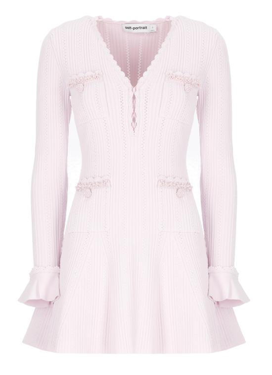 26SS 셀프 포트레이트 미디 원피스 RS26163SP PINK PEARLPINK Pink